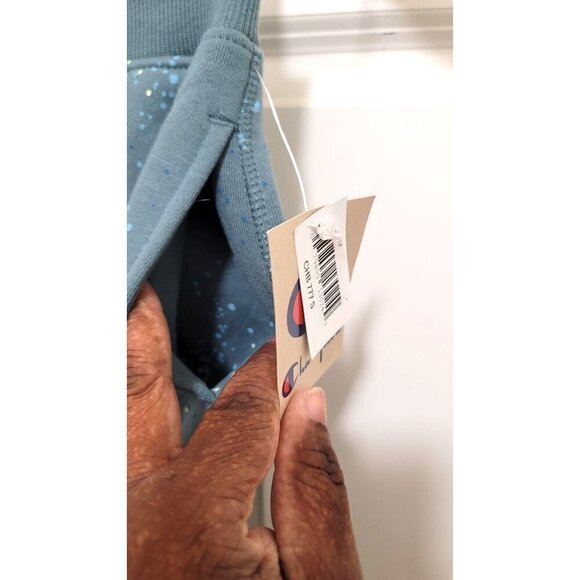 Champion Kida Blue Splatter Print Shorts Medium Comfortable & Stylish Lounge Wea - Picture 4 of 8